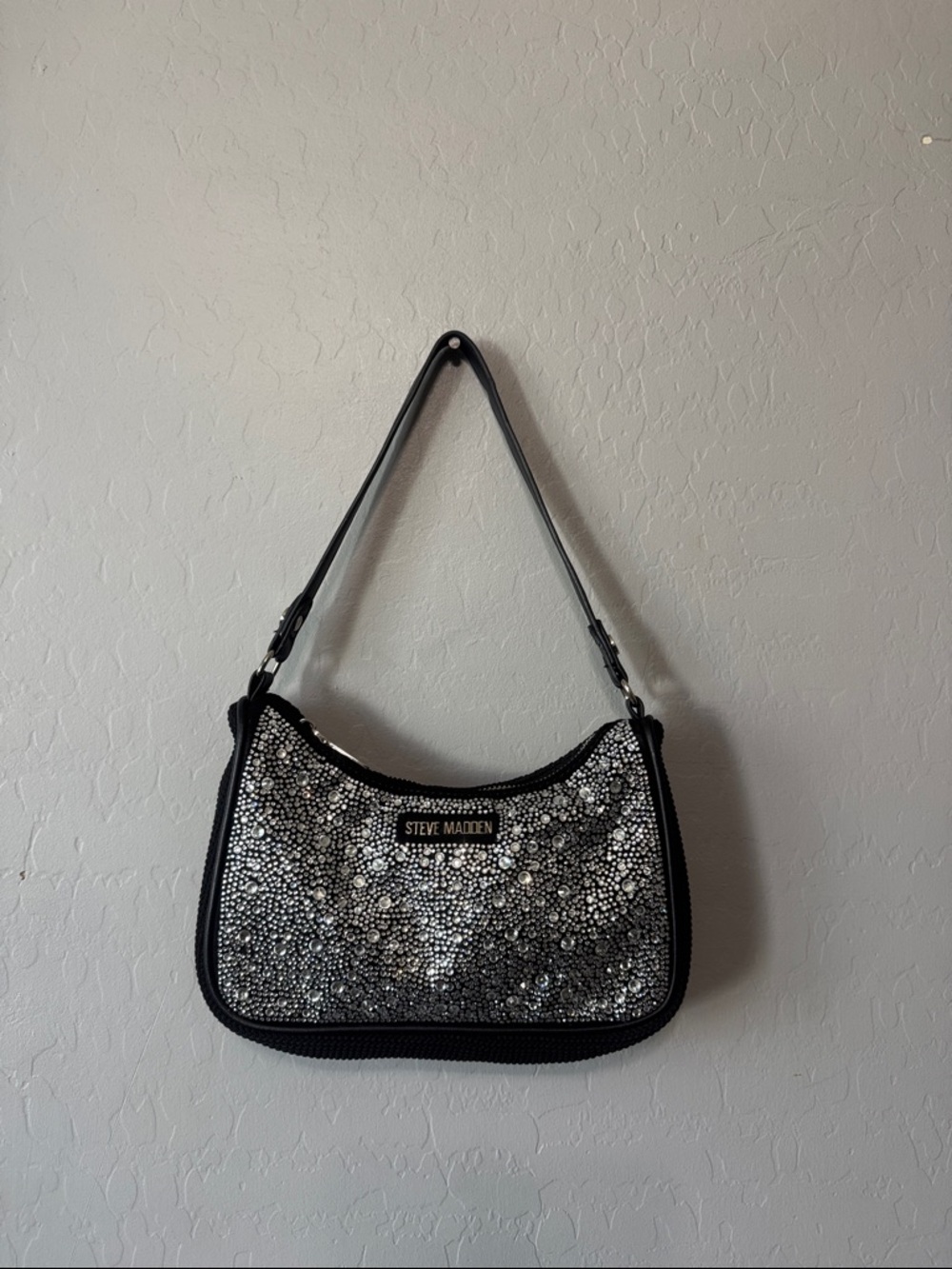 Steve Madden Silver Diamond Shoulder Bag
